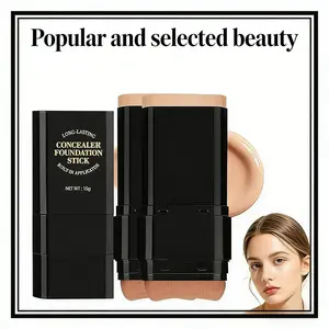 Eraser Concealer Foundation Stick 15g Lightweight Hydrating Concealer + Foundation with SPF15 Radiant Skin Coverage for Flawless Makeup