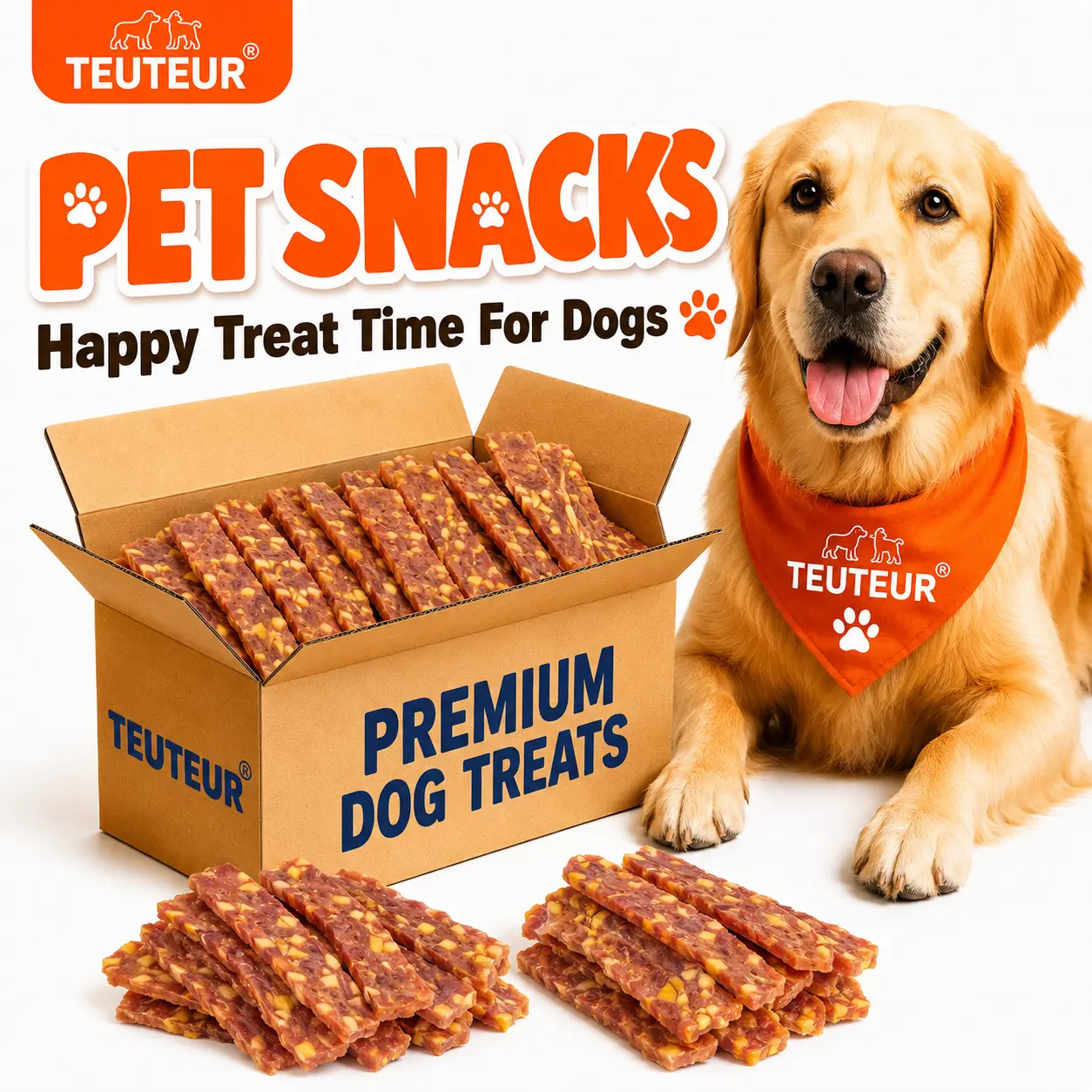 Jerky Dog Treats for Small, Medium & Large Dogs, High Protein Chewy Snacks for Puppies, Teddy Corgi Golden Retriever, Training Reward Pet Snacks, Healthy Soft Duck Meat Slices, Dental Chew, Nutritious Frozen Dog Food long-lasting dietary fiber