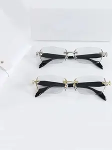 Simple Anti-blue Light Eyeglasses for Everyday Use, Basic Square Frame Fashion Eyeglasses for Women & Men, Fashion Eyeglasses for Work, Daily Clothing Decor, Perfect for Student Daily Use, Stylish Square Frames