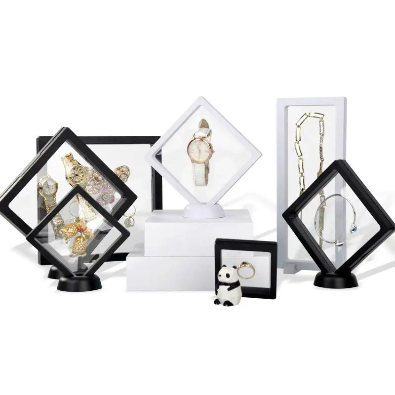 PE Film Transparent Visible Jewelry Storage Box Ring Earring Box Bracelet Necklace Display Box Jewelry Dustproof  Storage Box
