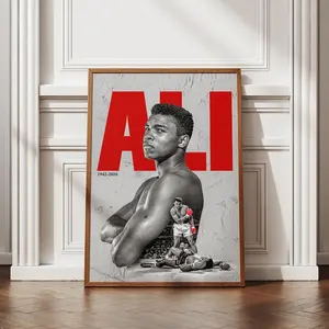Muhammad Ali Vintage Poster, Iconic Boxing Wall Art, Inspirational Gym Decor, Motivational Sports Print ( Unframed - Print Only )