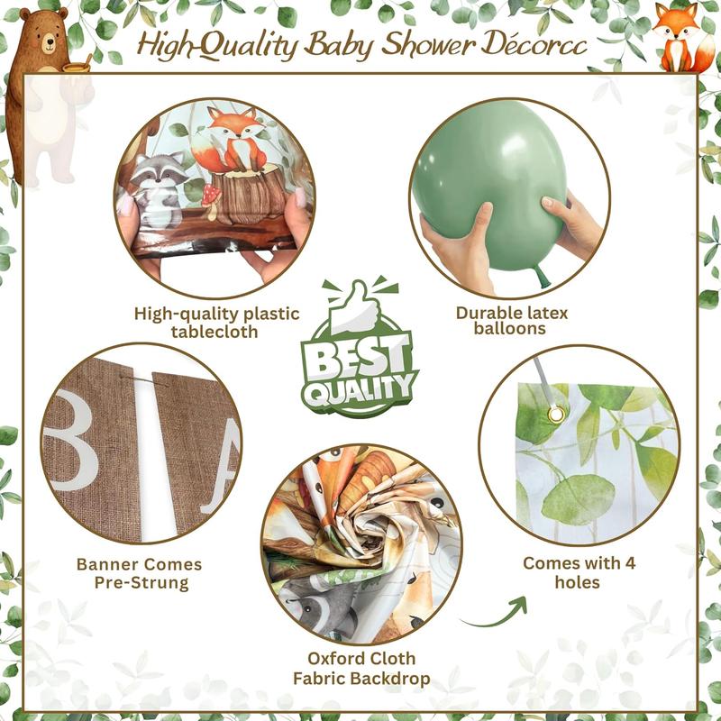 Woodland Baby Shower Party Decor – All-in-One Kit