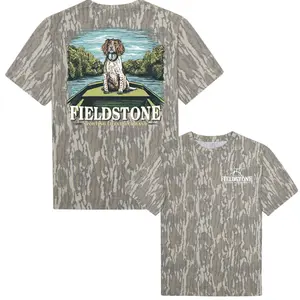 Fieldstone River Spaniel Camo Shirt, Mosy Oakk Washed Bottomland Mallard Tee, Hunting Shirt, Gift for Dad, Gift For him, Hunting Season Shirt.