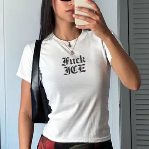 Abolish ICE Baby Tee, Fuck ICE Crop Top, Chinga la Migra Women's Tee, LA Ice Protest, fdt, Foxtrot Delta Tango, Resistance Shirt for March