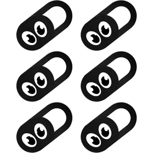 8 count Webcam Cover Slide Laptop Camera Cover Ultra Thin Laptop Camera Cover, Phone  Camera Cover Slide Web Cam  Cover Camera Blocker for Cell Phone Desktops Pc Tablet (Black)