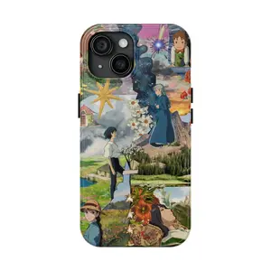 Studio Ghibli Howl's Moving Castle Phone Case, Howl and Sophie Romance Anime Movie phone case, Printed Phone Case, Compatible for iPhone 8, X, 11, 12, 13, 14, 15, 16, 17