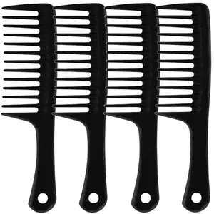 Wide Tooth Hair Comb, Thick Durable Design, Smooth Wet Dry Hair, Daily Use Non-Tangle Home Straightening Tool, Hair Care Tool