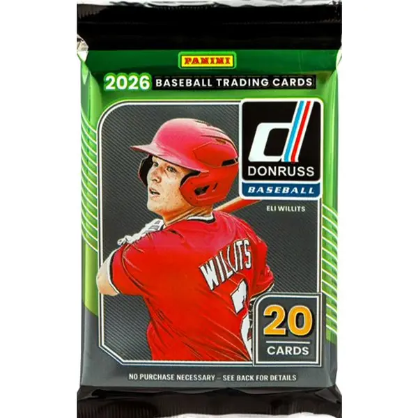 2026 Panini Donruss Baseball Mega Box Pack (20 Cards), Baseball Trading Cards, Collectible Sports Cards