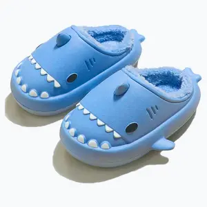 Shark Slippers For Women Men Cozy Funny Fuzzy Slippers For Women Bedroom Slippers House Shoes Slippers Cute Animal Non Slip Warm Slippers For Fall and Winter Indoor Outdoor