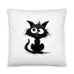 Funny Cat Pillow 5 with Print