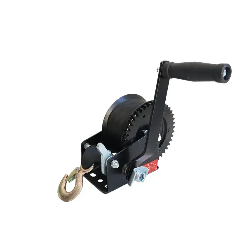 1200 lbs Heavy Hand Winch with 26FT Strap & Hook, Portable 2-Way Ratchet Adjustable Winch for Towing Pulling Boat Truck Trailer RV ATV Jet Ski