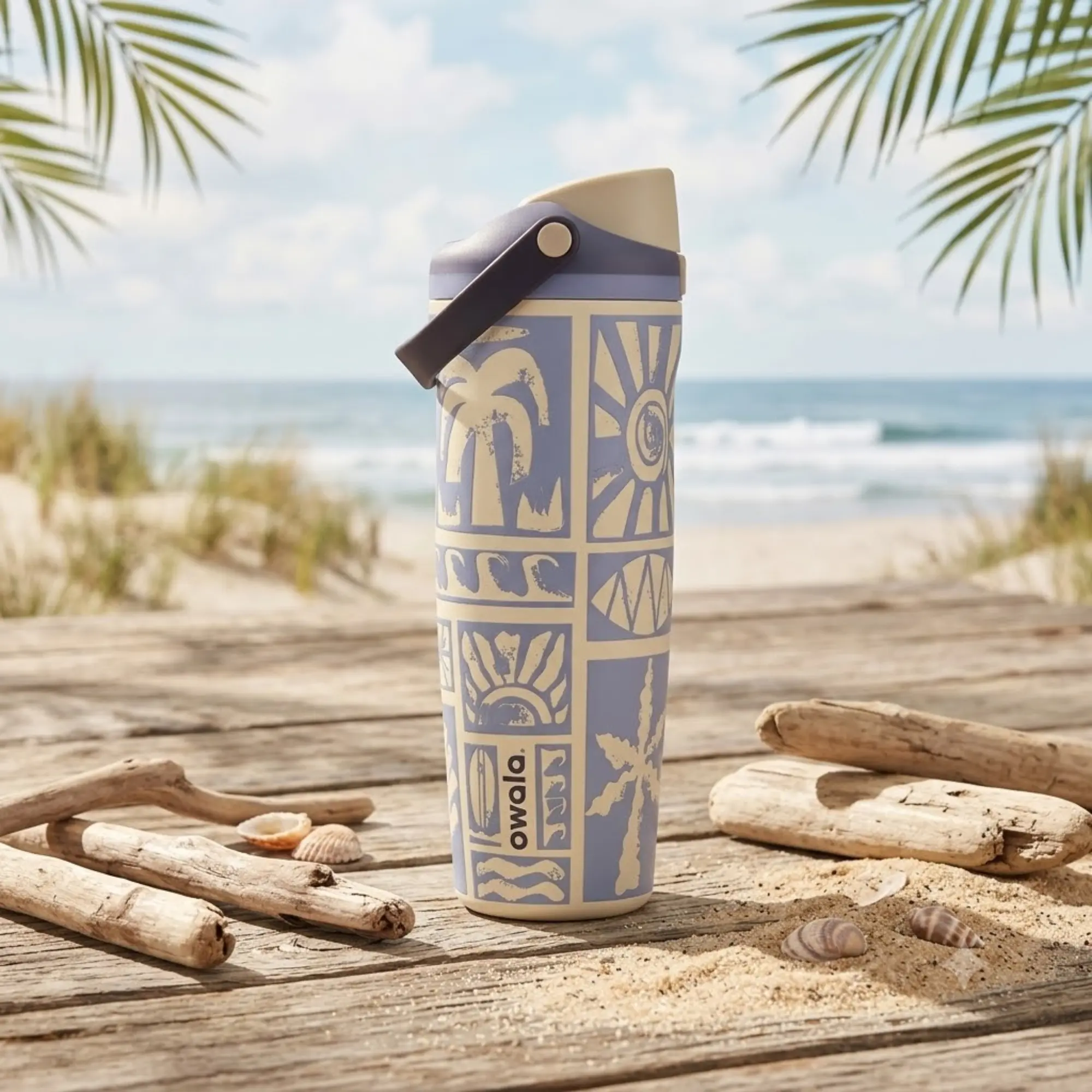 Vintage Surf Owala UO Exclusive FreeSip 30 oz Water Bottle, 24-hour insulation, suitable for daily use, gift for mom