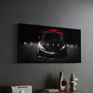 C8 Corvette Z06 -No Days Off- Motivation Poster