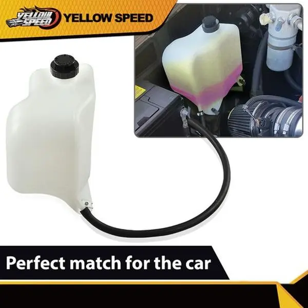 ALLGOOD Heavy Duty Plastic Coolant Reservoir Bottle with Cap, Mount Hardware, Hose & New Unused for 1981-87 Chevy GM Trucks, Suburban, 1988-91 RV Pickups, Full Size Blazer, Plastic Bottle