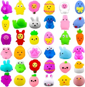 36pcs Easter Mochi Squishy Toys, Easter Squeeze Fidget Toys Bunny Egg Stress Relief Toys for Kids Easter Basket Stuffers Fillers Classroom Prize Supplies Party Gifts Favors