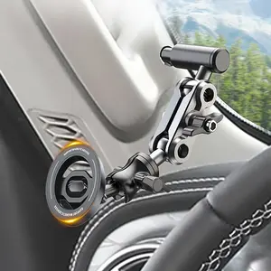 Off-Road Vehicle Magnetic Phone Holder, Universal A-Post Car Handlebar Arm Magnetic Phone Holder, Truck A-Post Phone Holder, Car Aluminum Alloy Support Rod Phone Holder