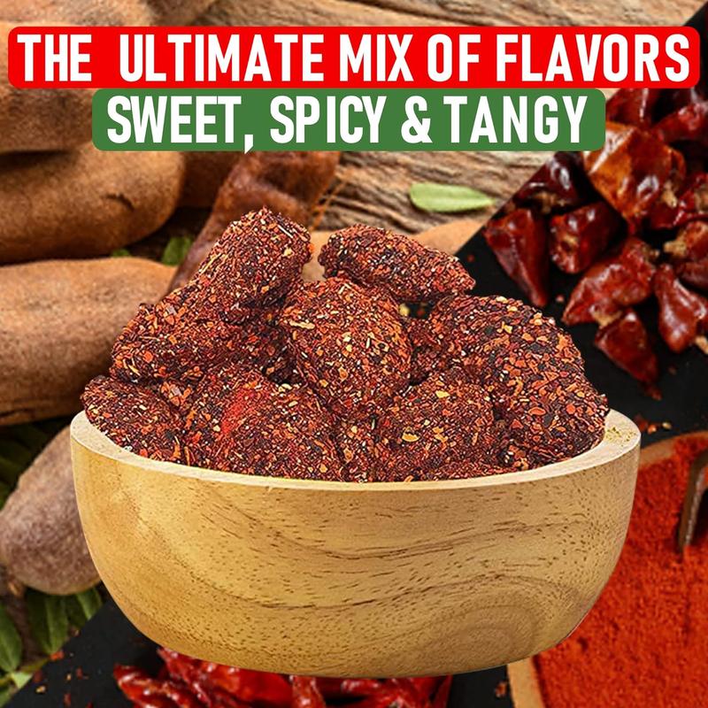 Tamarindo De Frutas Con Chile, Authentic Mexican Tamarind Candy with Chili, Sweet, Tangy and Spicy. Dulce De Tamarindo 8.5 oz. Contains Seed. Bag by Don Turinos