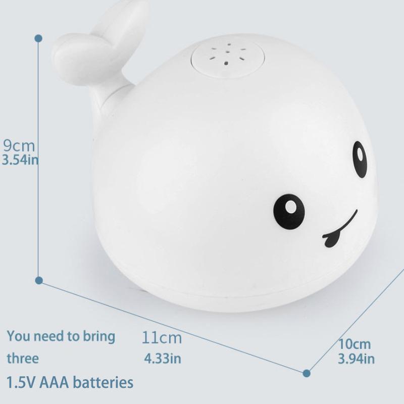 Whale Bath Toy Water Sprayer Glowing Water Play Toy Automatic Color Changing Suitable for 1-3 Years Old Children, Makes Bath Time More Enjoyable dinosaur bath toy