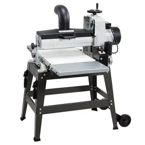 VEVOR 16 Drum Sander with Stand Extension Tables, 1.5HP 1720RPM Dual Motor Drum Sander for Woodworking - Variable Speed Conveyor Belt, 4 Dust Collection Port for Cabinet Furniture Finishing