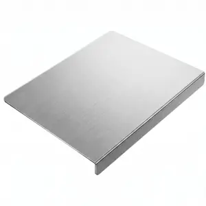Premium Stainless Steel Chopping Board with Edge for Kitchen Use - Ideal for Meat, Vegetables, and Bread Prep