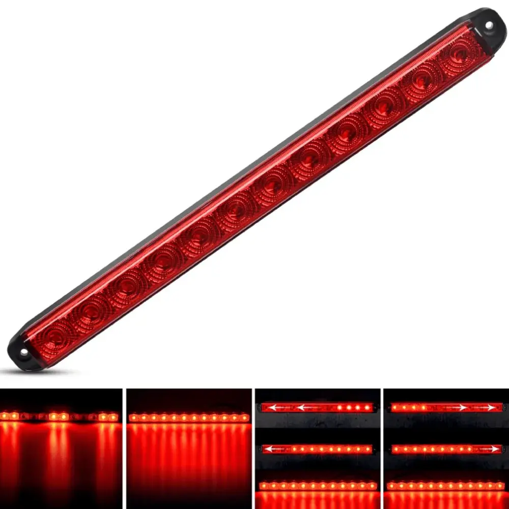 Nilight 16-Inch 12-LED Red LED Tailgate Light Bar for Automotive, Motorcycle Trailers, Led Tailgate Lights