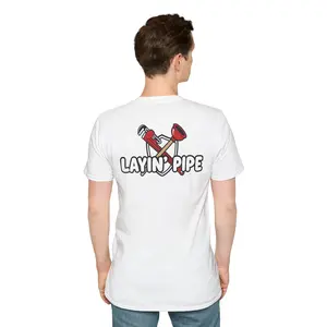 Layin' Pipe T-Shirt | Plunger and Wrench Plumbing Graphic Tee