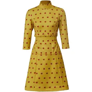 Mrs. Fox Cosplay Costume Women's Fancy Dress with Pocket