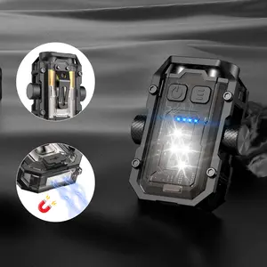 V10 Mini Portable Torch, Keychain Light for Bag, IPX4 Mini EDC Flashlight, Small Powerful Torch, Waterproof, Rechargeable, Camping Gadgets, for Camping Hiking Emergency