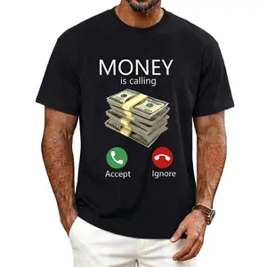 Mens TShirt Black Money Is Calling Humorous Graphic Tee