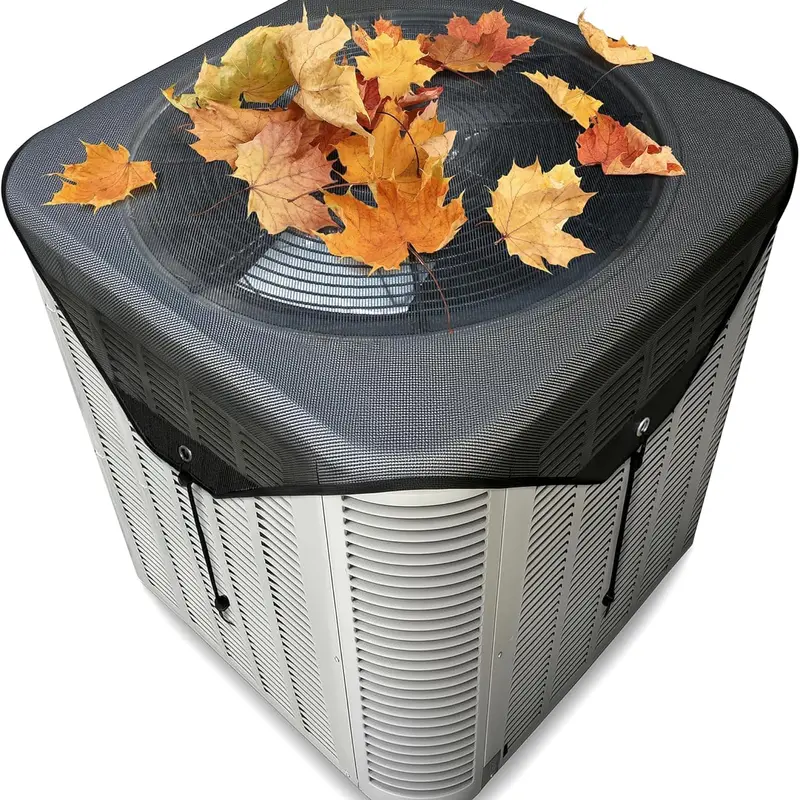 Braided Square Synthetic Water-Resistant Multifunctional Protective Dust Cover for Outdoor AC Units, 28"x28" Nylon Mesh, Dustproof Ventilated Net, Blocks Fallen Leaves & Debris, Easy Installation for Home Appliances