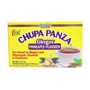 Tea CHUPA Panza, Tea Based ONGINGER Root, PINNEAPPLE, Flaxseed & Cinnamon (30 Tea Bags/0.10 oz Each)