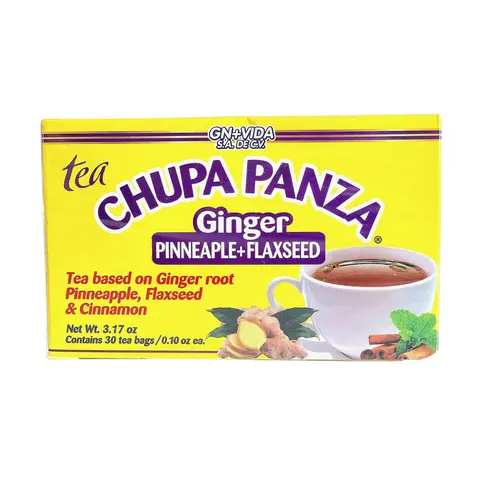Tea CHUPA Panza, Tea Based ONGINGER Root, PINNEAPPLE, Flaxseed & Cinnamon (30 Tea Bags/0.10 oz Each)