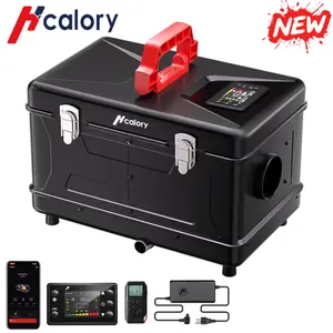 HCALORY 8KW Diesel Heater, 5L Toolbox Compact 2S Portable Diesel Air Heater 110V/12/24V All in One Fast Heating with App Control, Altitude Mode and Automatic Start and Stop for RV Garage Camper 2025 Upgraded