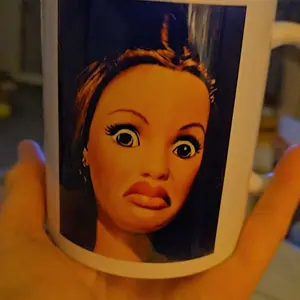 Barbie Disgusted Doll Face Ceramic Coffee Mug, (11oz, 15oz) Funny Meme Cup, Ugly, Funny Coffee Mug, Gift For Coworker, Family, Best Friends, Christmas Gift  - bbe10002 Ceramic Classic Beverage Drinkware Stylish Rack