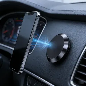 Adhesive Magnetic Phone Holder, No Drill Wall Mount Stand