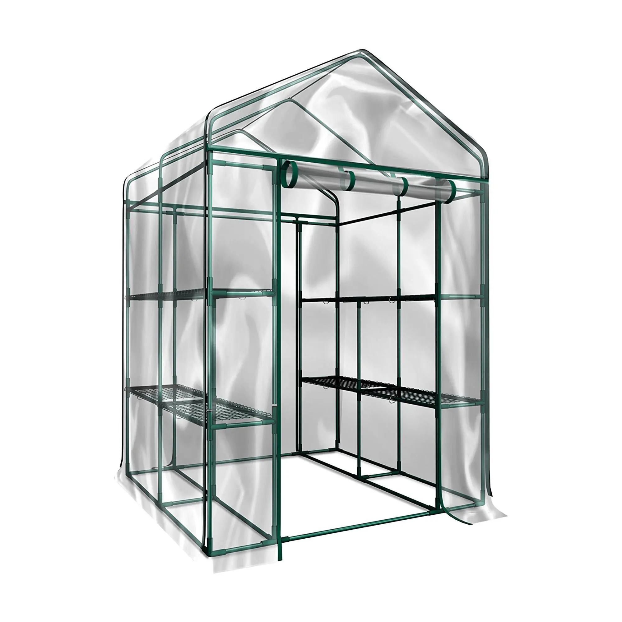 Home-Complete Walk in Greenhouse with 8 SturdyShelves Home-Complete Walk in Greenhouse with 8 SturdyShelves