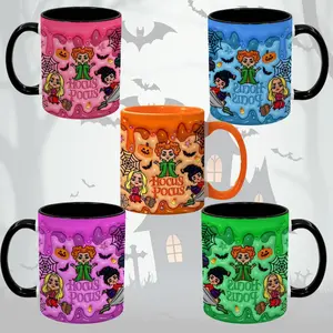 Hocus Pocus Mug, Cute Witch Halloween Cup of coffee, Spooky Season Halloween Witch Design, Sanderson sister mug, Drinkware - hcp5019
