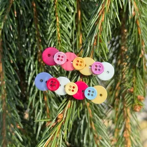 multicolor button hair clips ⋆˚꩜｡ handmade