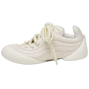 Alexander McQueen Flexion Leather Round-Toe Lace-Up Low-Top Casual Shoes for Women in Beige Trending Shoes, House White Official Shoes to Get / Maison Mihara Verifiable, with credentials and supporting global authentication