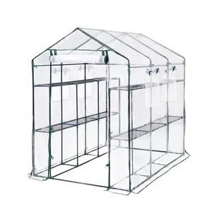 85"x56"x77" Heavy Duty Walk-in Greenhouse, 6 Shelves, UV-Resistant, Weatherproof Tent with Mesh Vents - Easy Assembly for Garden