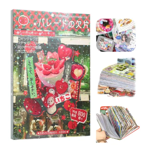 Vintage Authentic Japanese Manga Cartoon Sticker Book - 45PCS Coated Paper Water Resistant Stickers for Scrapbooking, Daily Decorations (Toys & Hobbies, Scrapbooking & Stamping)