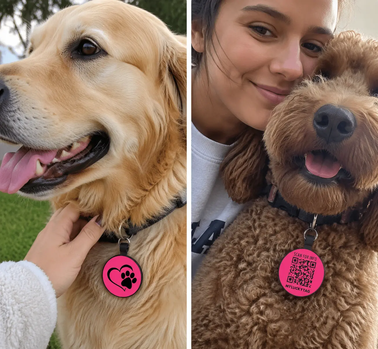 MYLUCKYTAG QR Code Silicone Pet ID Tag