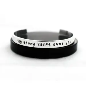 "My story isn't over yet" Mental Health Awareness Bangle Bracelet
