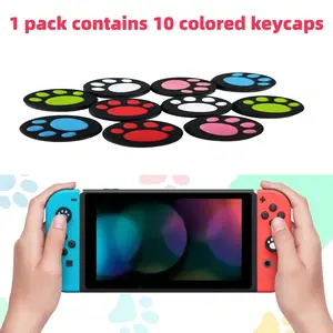 Switch Oled Cat Claw Game Controller Joystick Cap Set, Switch Game Controller Button Caps Accessories, 10 Pieces Pack