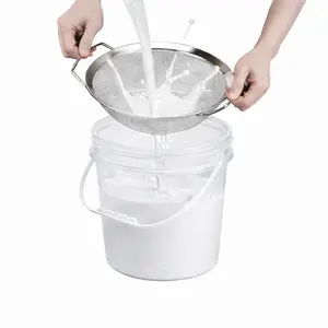 Fine Mesh Paint Strainer for 5 Gallon Bucket, 60 Mesh 316 Stainless Steel Paint Filter, Reusable Strainer for Latex, Epoxy, Stain