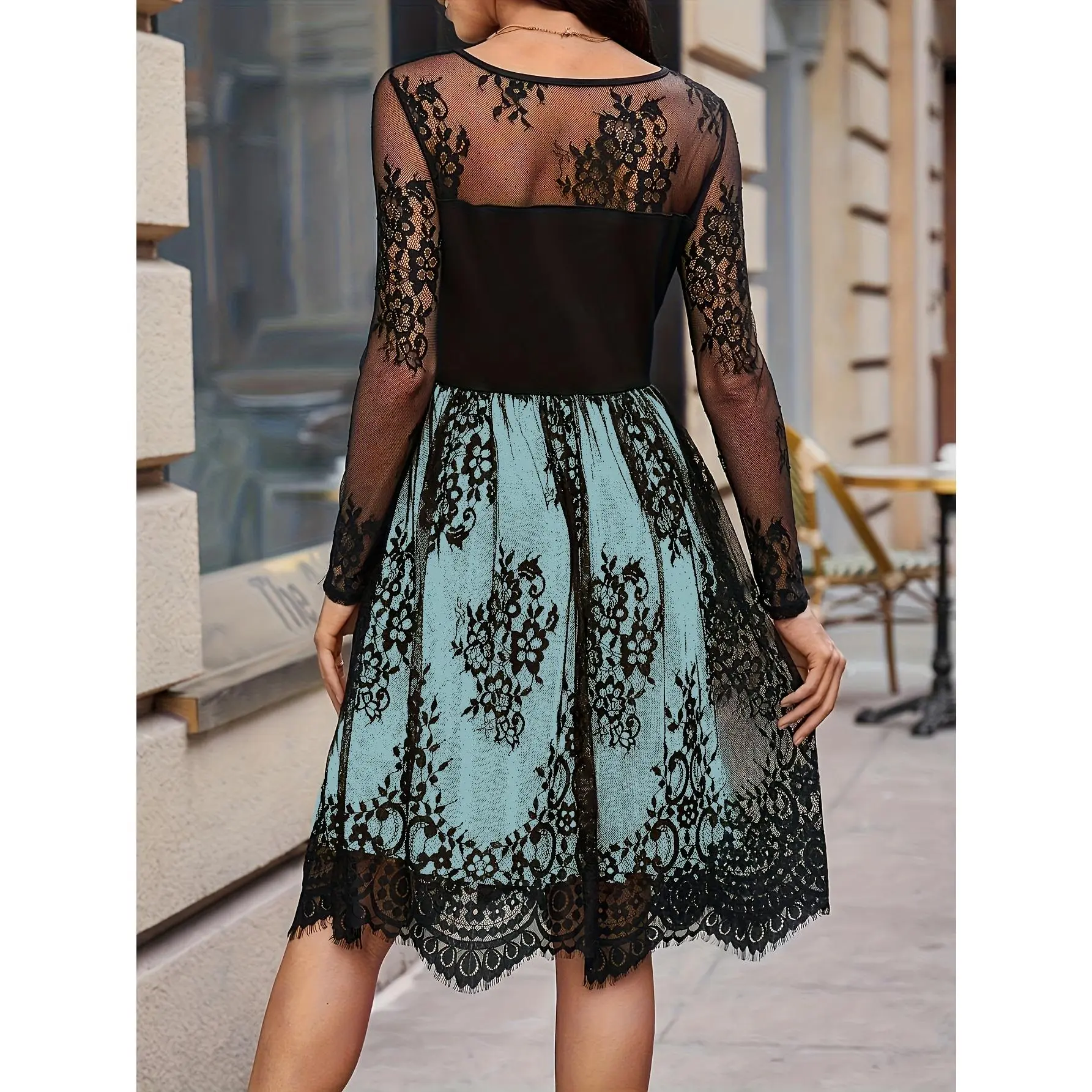 plus size ivory lace maxi dress Ivory Beaded Lace A-Line Wedding Dress with Illusion Sleeves – LA160 –  Viniodress main image 1