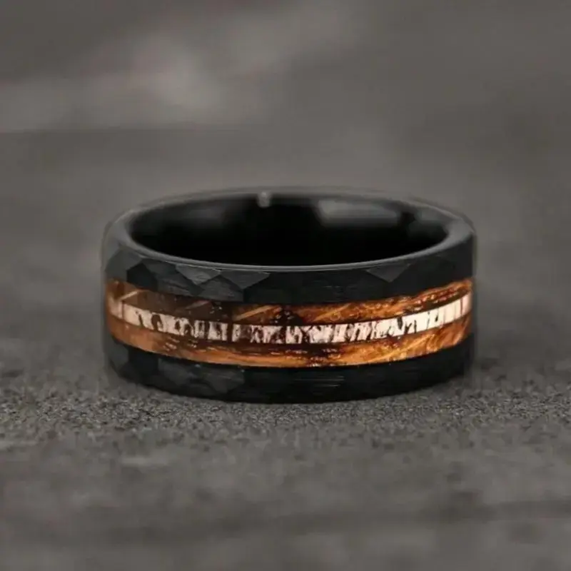 Burned whiskey barrel ring and antlers, wedding ring jewelry, suitable for men's daily wear, party and holiday gifts, birthdate stone moon decoration pendant set, ring, dog whistle necklace, herringbone waterproof sports function, comfortable sleep Burned whiskey barrel ring and antlers, wedding ring jewelry, suitable for men's daily wear, party and holiday gifts, birthdate stone moon decoration pendant set, ring, dog whistle necklace, herringbone waterproof sports function, comfortable sleep