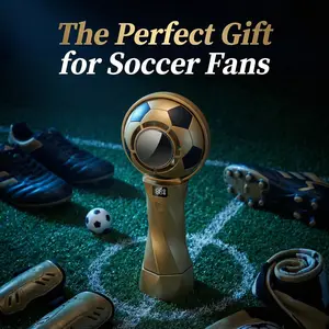 Creative Football-Themed Portable Handheld Fan, High-Speed TurboFans, 5-Speed with LED Display, 3600mAh Rechargeable Fans, Hand/Neck/Desk Fan 3IN1, Suitable For Outdoor Sports, Portable Fan