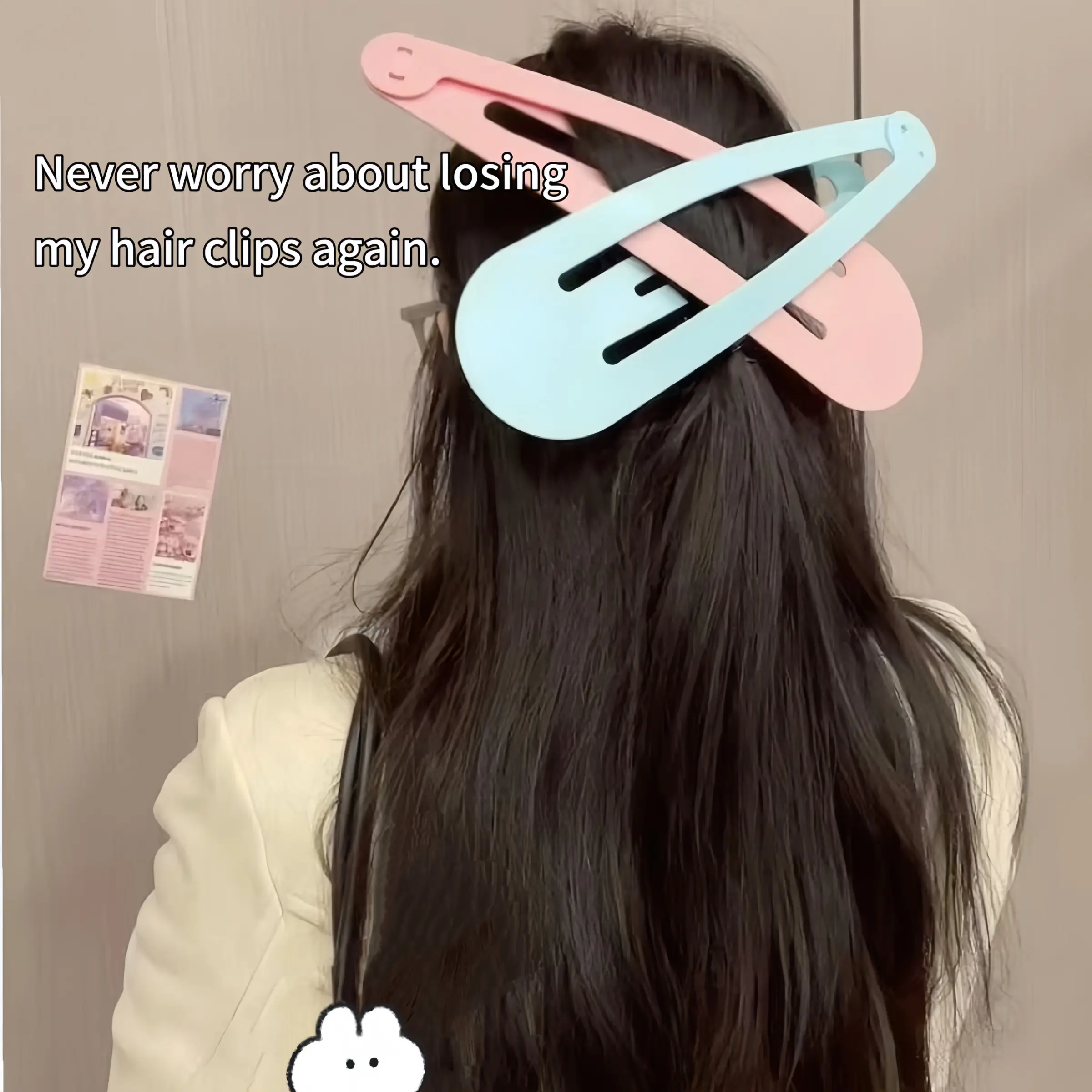 28cm Giant Hair Clip, Funny Blue Personality Button Hair Clip, Anti-Slip Abs Hair Accessory, Party Stage Photo Prop, Trendy Holiday Gift, Flat Claw Clips