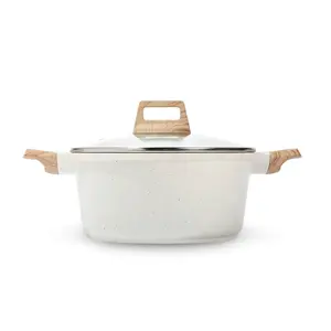 Gourmetific Ceramic Nonstick Cooking Pot Lid Nontoxic Casserole Cookware Induction Oven Safe Healthy Cooking Kitchen Essential